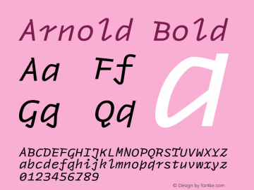 Arnold-Italic Version 0.3图片样张