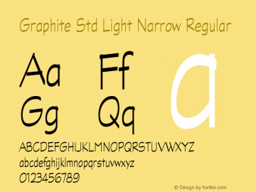 Graphite Std Light Narrow Regular Version 1.040;PS 001.002;Core 1.0.35;makeotf.lib1.5.4492 Font Sample