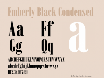 Emberly Black Condensed Version 1.000图片样张