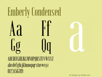 Emberly Condensed Version 1.000图片样张