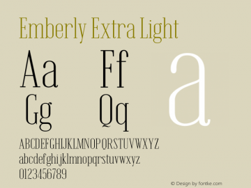 Emberly Extra Light Version 1.000图片样张
