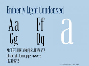 Emberly Light Condensed Version 1.000图片样张