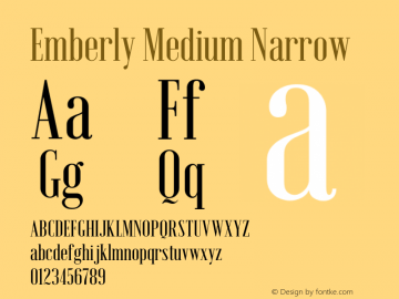 Emberly Medium Narrow Version 1.000图片样张