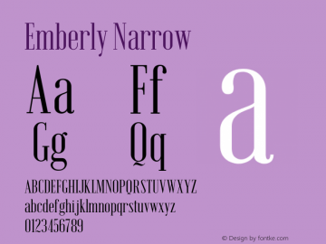 Emberly Narrow Version 1.000图片样张