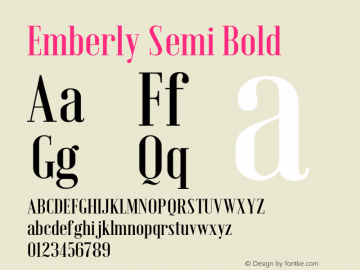 Emberly Semi Bold Version 1.000图片样张