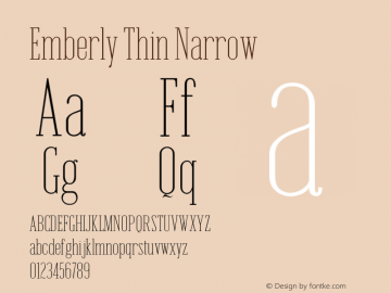 Emberly Thin Narrow Version 1.000图片样张