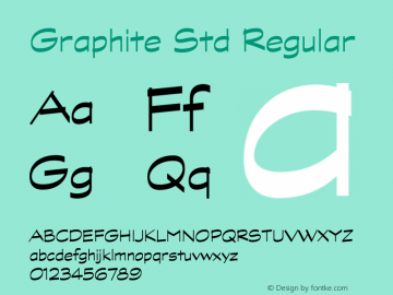 Graphite Std Regular Version 1.040;PS 001.002;Core 1.0.35;makeotf.lib1.5.4492图片样张