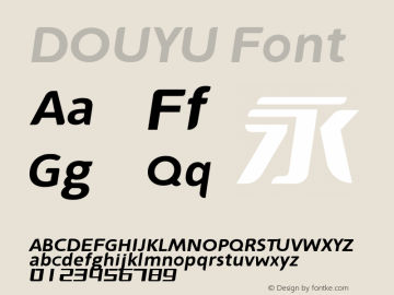 DOUYU Font  图片样张