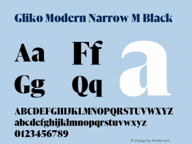 Gliko Modern Narrow M Black Version 2.001图片样张