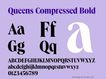 Queens Compressed Bold Version 1.100 | web-TT图片样张