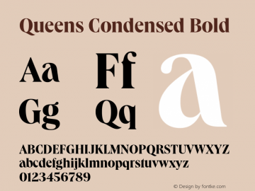 Queens Condensed Bold Version 1.100 | web-TT图片样张