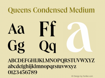 Queens Condensed Medium Version 1.100 | web-TT图片样张