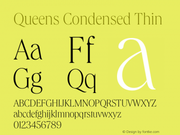 Queens Condensed Thin Version 1.100 | web-TT图片样张