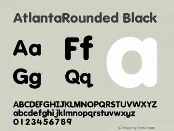 AtlantaRounded Black Macromedia Fontographer 4.1.5 11/27/02图片样张