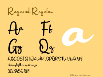 Raymond Version 1.002;Fontself Maker 3.5.7图片样张