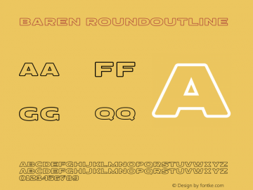 Baren RoundOutline Version 1.000;PS 001.000;hotconv 1.0.88;makeotf.lib2.5.64775图片样张