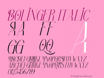 Bolinger Italic Version 1.00;September 3, 2021;FontCreator 13.0.0.2683 64-bit图片样张