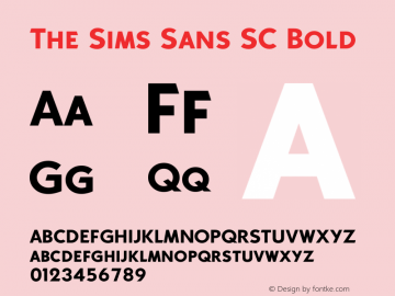 The Sims Sans SC Bold 1.000图片样张