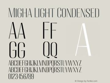 Migha-LightCondensed Version 1.000图片样张