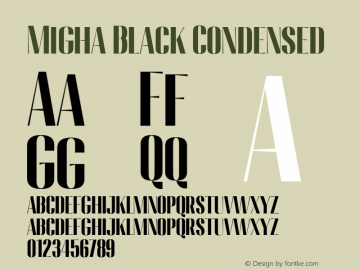 Migha-BlackCondensed Version 1.000图片样张