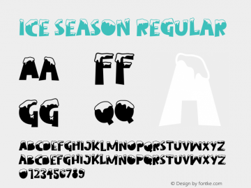 Ice Season Version 1.001;Fontself Maker 3.5.4图片样张