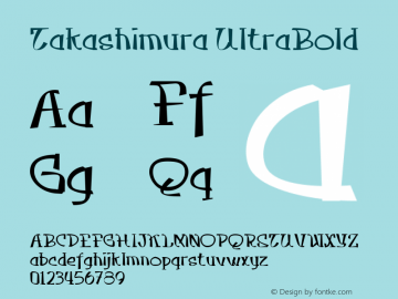Takashimura UltraBold Version 1.000图片样张