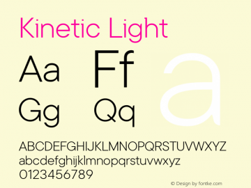 Kinetic Light Version 1.003;Fontself Maker 3.5.7图片样张