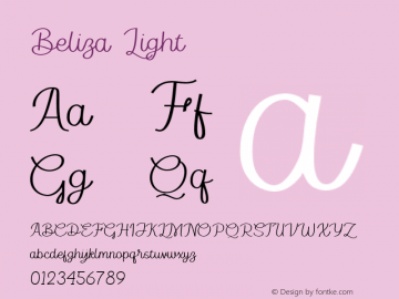 Beliza Light Version 1.000图片样张