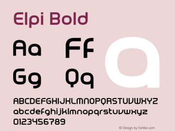 Elpi Bold Version 001.000图片样张