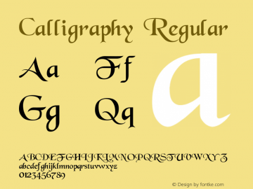Calligraphy Version 4.141图片样张