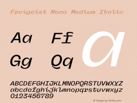 Freigeist Mono Medium Italic Version 1.000;hotconv 1.0.109;makeotfexe 2.5.65596图片样张