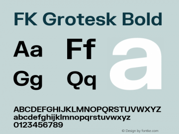 FK Grotesk Bold Version 3.000; ttfautohint (v1.8.3)图片样张