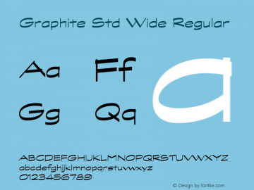 Graphite Std Wide Regular Version 1.040;PS 001.002;Core 1.0.35;makeotf.lib1.5.4492 Font Sample