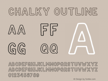 Chalky Outline Version 1.00;September 9, 2021;FontCreator 13.0.0.2683 64-bit图片样张