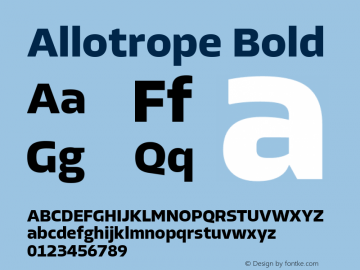 Allotrope Bold Version 1.000 | web-TT图片样张