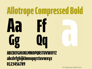 Allotrope Compressed Bold Version 1.000 | web-TT图片样张