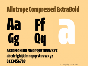 Allotrope Compressed ExtraBold Version 1.000 | web-TT图片样张