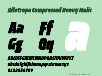 Allotrope Compressed Heavy Italic Version 1.000 | web-TT图片样张