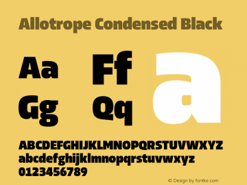 Allotrope Condensed Black Version 1.000 | web-TT图片样张