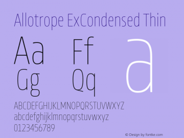 Allotrope ExCondensed Thin Version 1.000 | web-TT图片样张