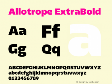 Allotrope ExtraBold Version 1.000 | web-TT图片样张