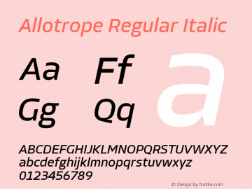 Allotrope Italic Version 1.000 | web-TT图片样张