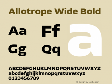 Allotrope Wide Bold Version 1.000 | web-TT图片样张