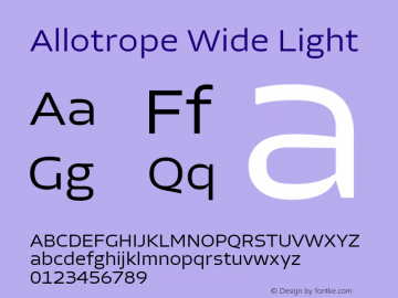 Allotrope Wide Light Version 1.000 | web-TT图片样张