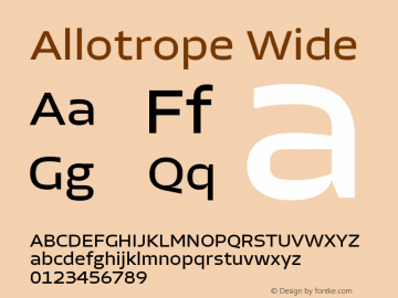 Allotrope Wide Version 1.000 | web-TT图片样张