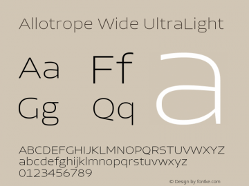 Allotrope Wide UltraLight Version 1.000 | web-TT图片样张
