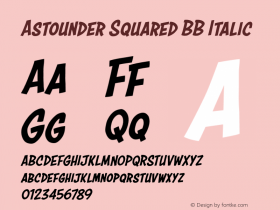 AstounderSquaredBB-Italic Version 1.000图片样张