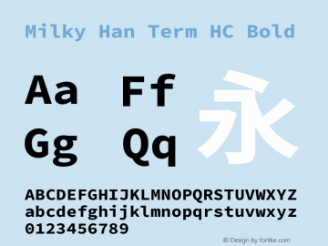 Milky Han Term HC Bold 图片样张