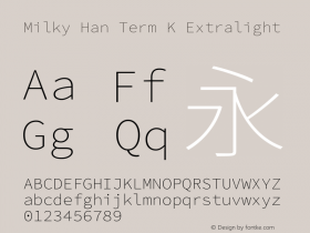 Milky Han Term K Extralight 图片样张