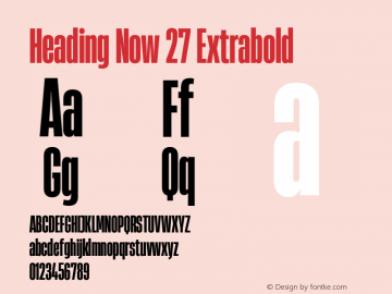 Heading Now 27 Extrabold Version 1.001图片样张